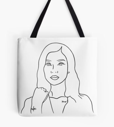 Jhene Aiko Line Drawing Tote Bag Official Jhene Aiko Merch