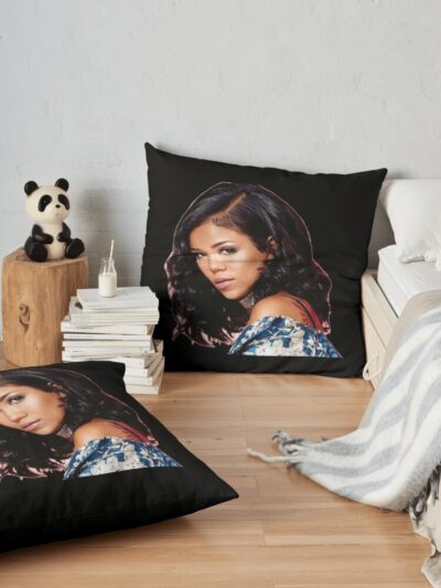 Jhene Aiko Sticker Throw Pillow Official Jhene Aiko Merch