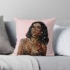 Abstract Jhene Aiko Throw Pillow Official Jhene Aiko Merch