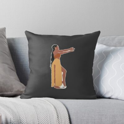 Jhene Aiko Silhouette Throw Pillow Official Jhene Aiko Merch