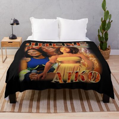 Jhene Sativa - Jhene Tour - Jhené Vintage Throw Blanket Official Jhene Aiko Merch