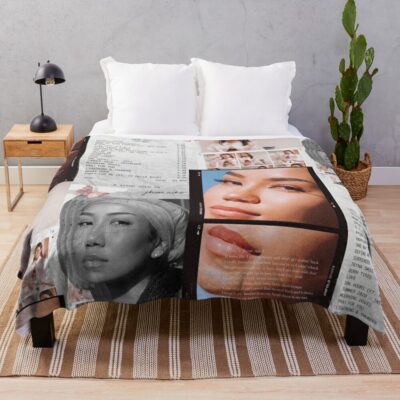 Jhené Collage Throw Blanket Official Jhene Aiko Merch